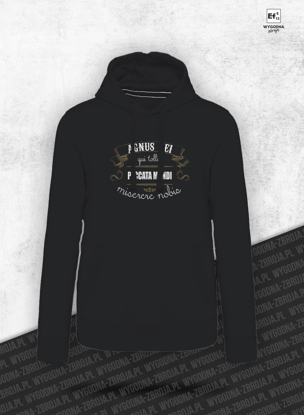 agnus dei white czarnybluza z kapturem